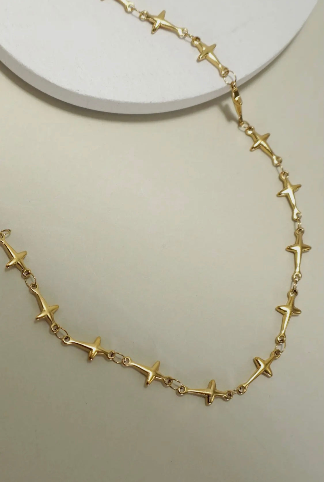 18K Gold Stainless Steel Cross Necklace