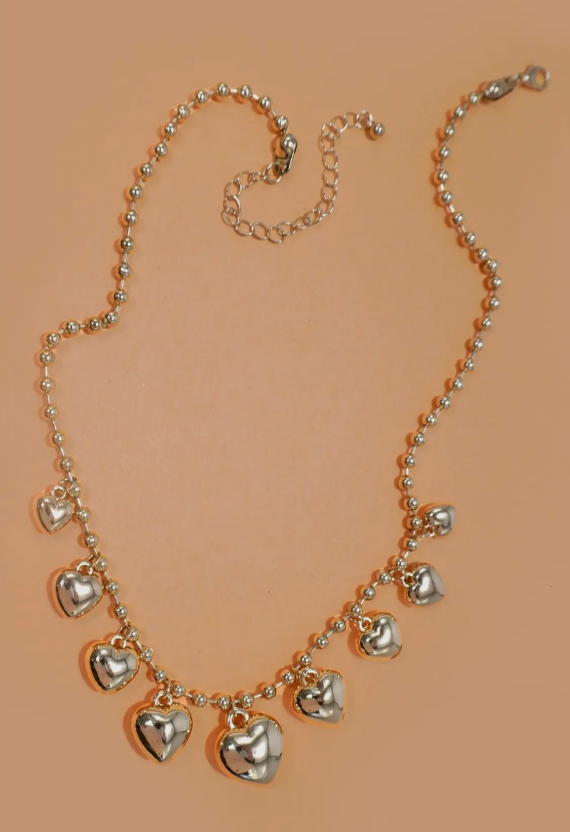 Bubble Heart Charm Necklace